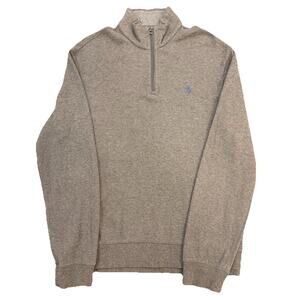 Men's Polo Ralph Lauren Pull Over Sweater Half Zipper Dark Gray Size M W/ Pony